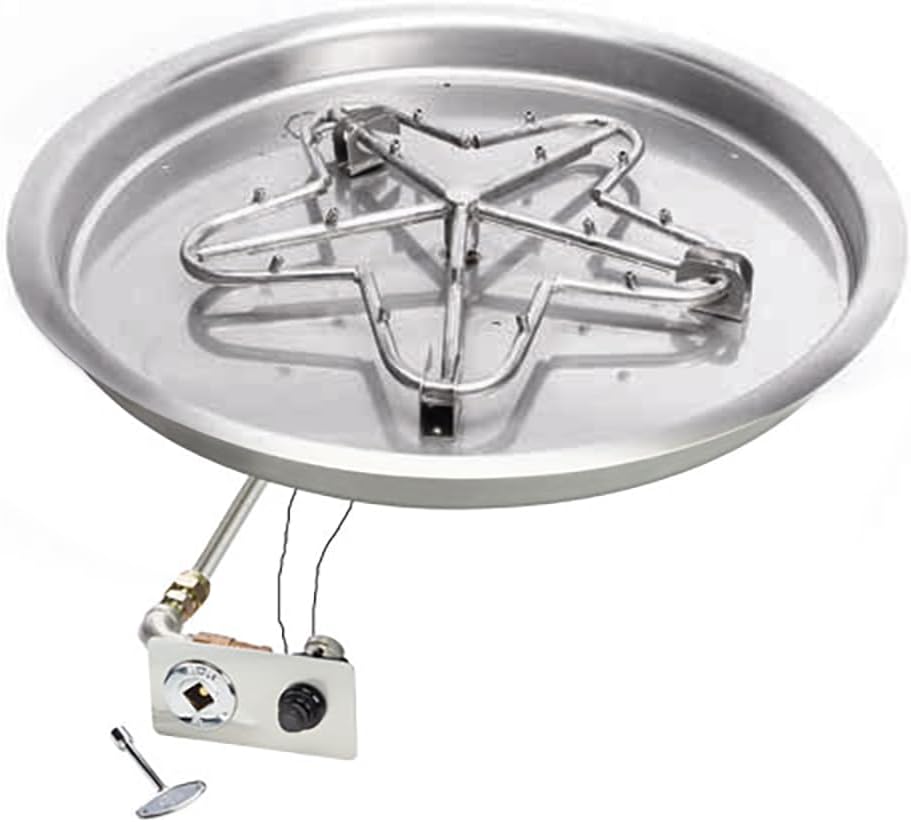 HPC Fire Push Button Spark Ignition Gas Fire Pit Kit (TOR-PENTA31FPK-NG), 31