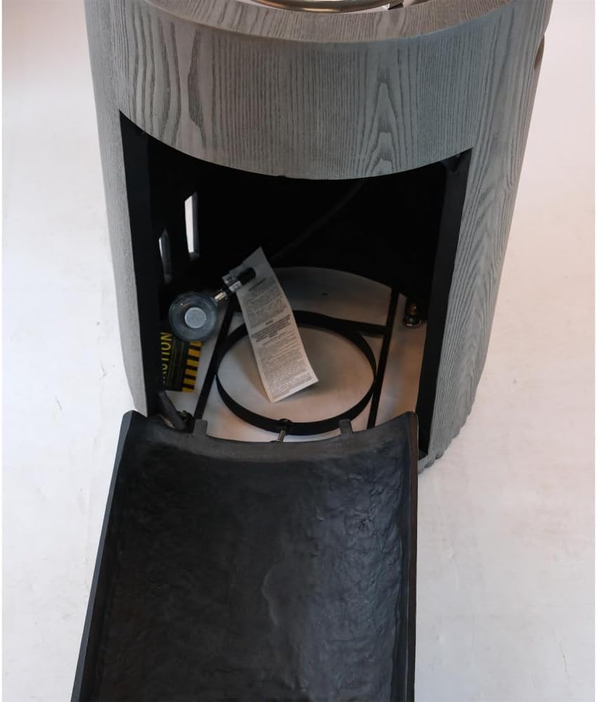 32000 BTU, CSA Certification Diameter 20 Inch Round Outdoor Gas Fire Pit,Contain 2.5kg Lava Stone and Rainproof Cover,Magnesium Oxide Cultured Stone Surface Finished, More Suitable for Outdoor Garden