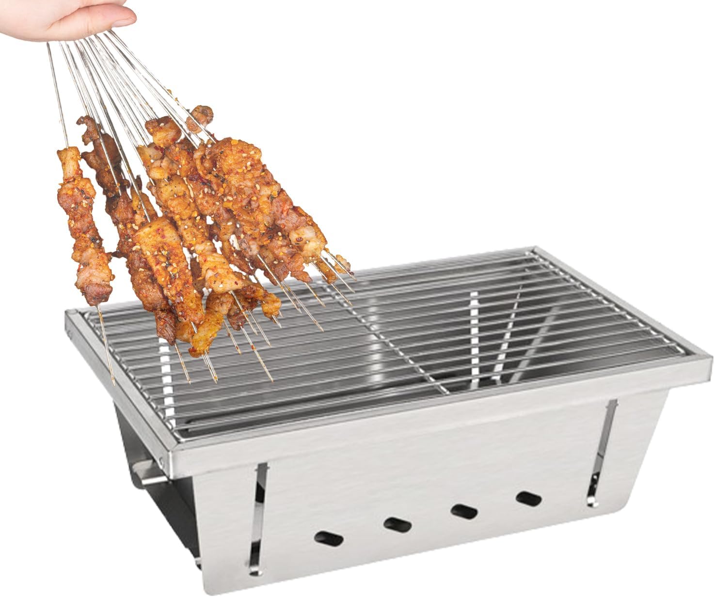 Portable Fire Pit - Heat-Resistant Windproof Outdoor Cookware,Portable Charcoal Grill | for Hiking Garden Balcony Backyard Patio Traveling Picnic Party Bonfires