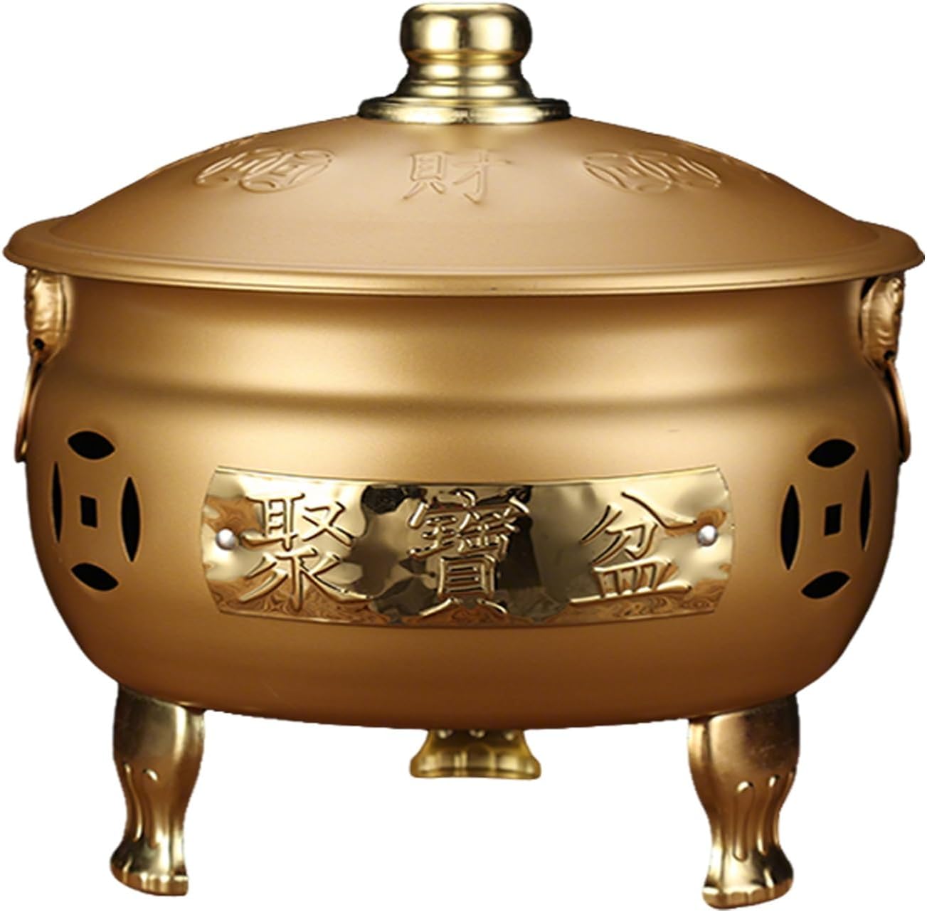 Burn Barrels for Outside for Burning Trash, Metal Barrel with Grid Bracket, Fire Pit for Paper Leaf Courtyard(Gold,Small)