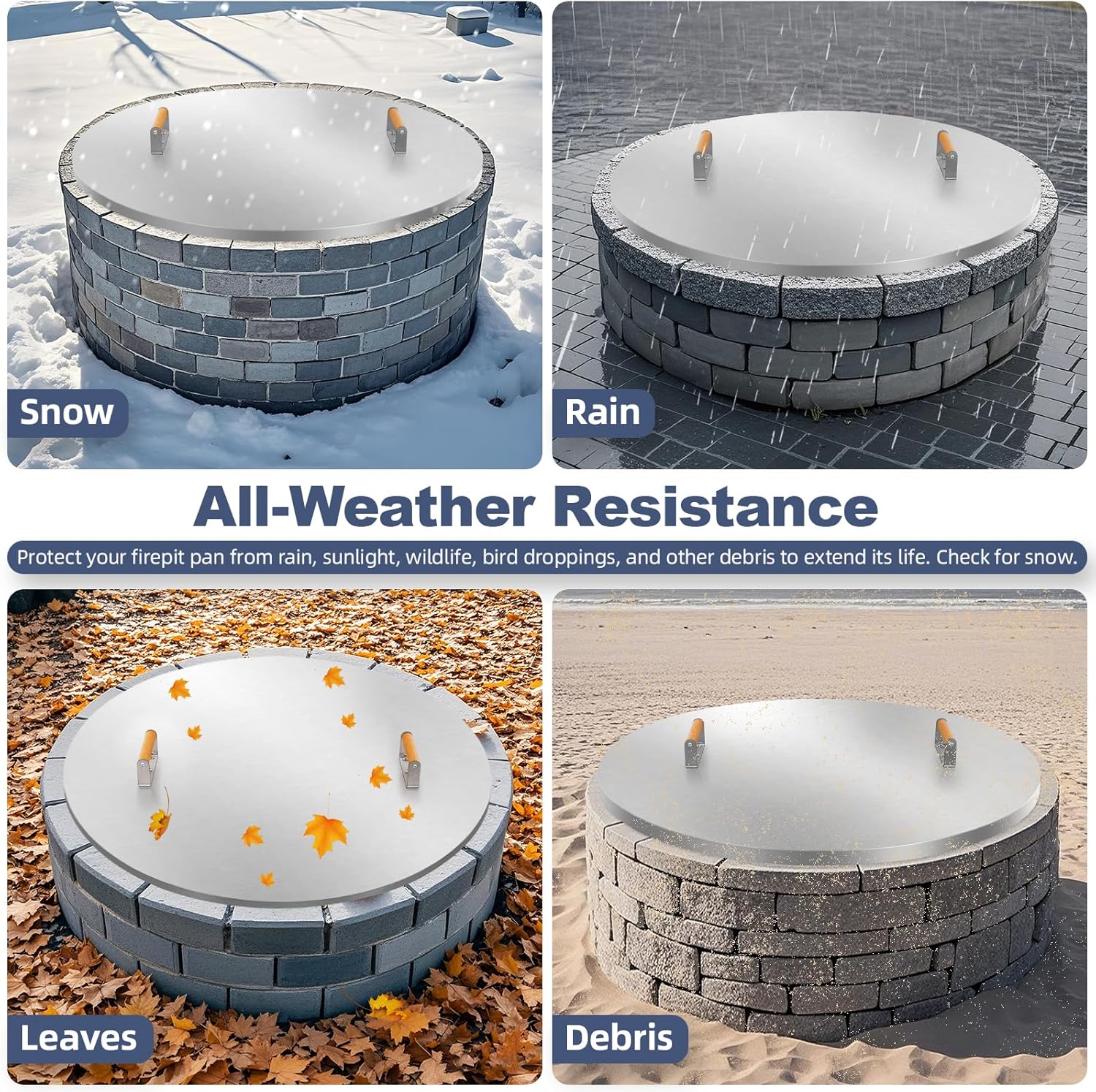 1MORE Fire Pit Lid Round 38