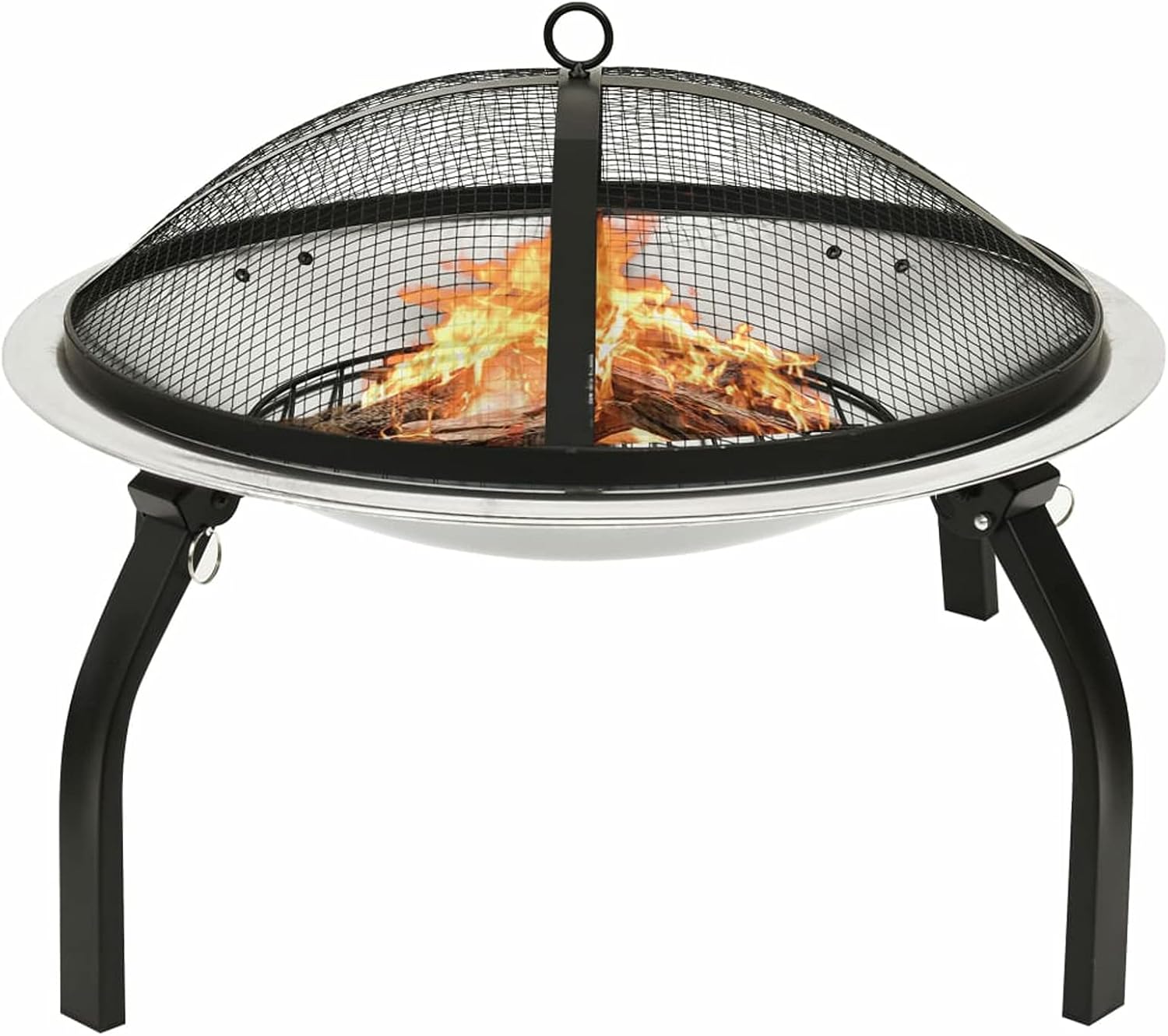 Fire Pits & Outdoor Fireplaces 2-in-1 Fire Pit and BBQ with Poker 22