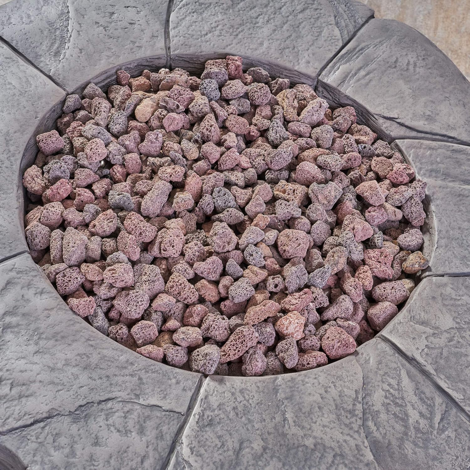 Christopher Knight Home Angeles Outdoor Circular Fire Pit - 40,000 BTU, Grey
