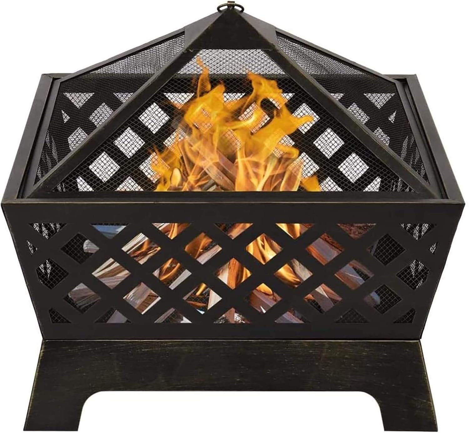 Fire Pits Outdoor Wood Burning Outdoor Mesh Brazier Garden Patio Heater,Wood Burning Fire Pit