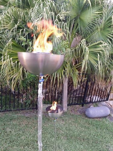 EasyFirePits Complete LP Basic Fire Pit Kit & Choices of Lifetime Warr 316 Stainless Burner (72.0, Torch72B-3pk)