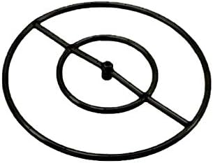 Rasmussen Black Iron Fire Pit Burner Ring (FRB18-B), Natural Gas, 18-Inches