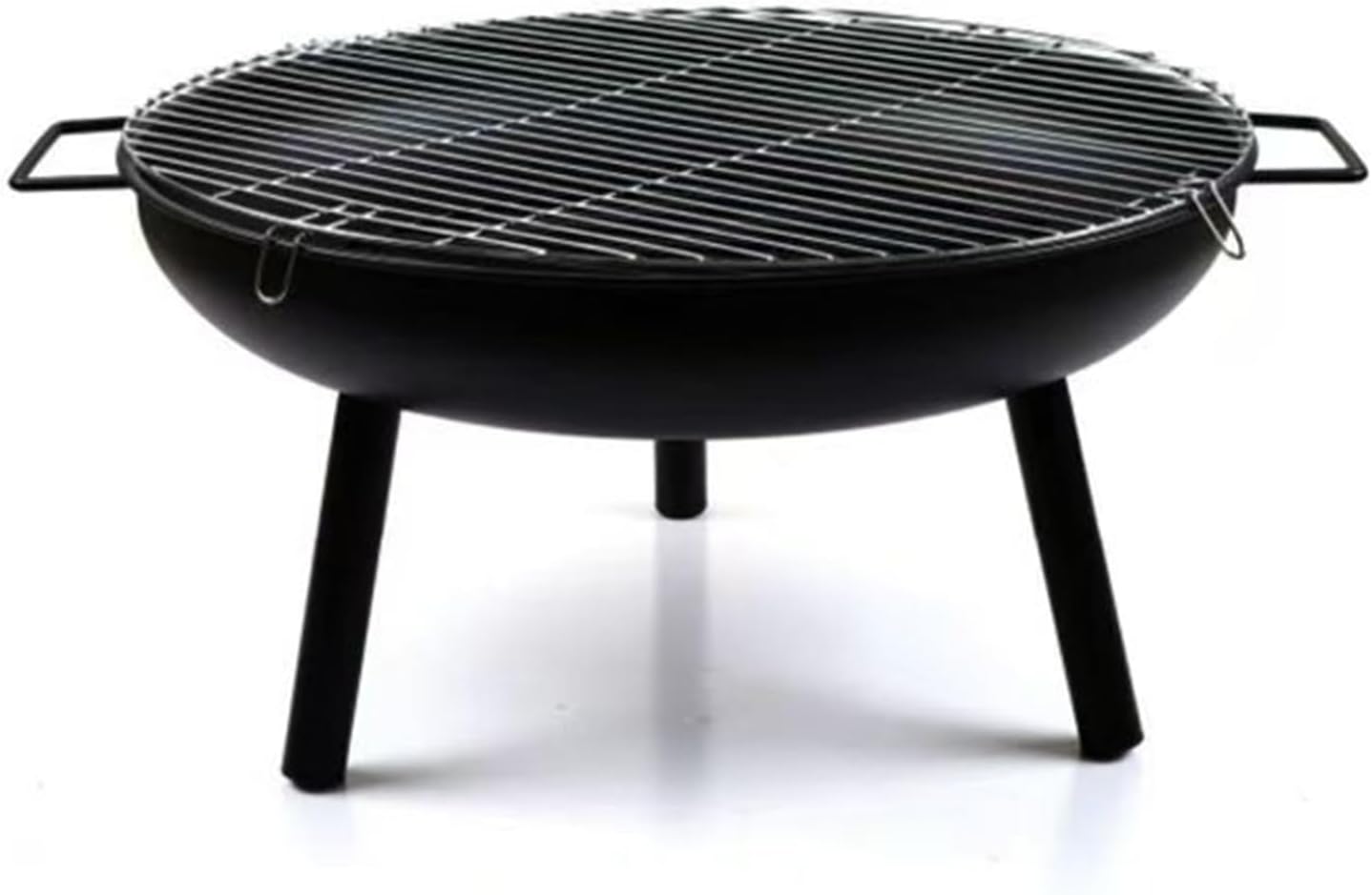 Ring Cast Iron Fire Pit Table, Extra Thick and Heavy Duty Fire Bowl, Deep Round Firepit for Outdoor Bonfire Gatherings Indoor Wood-Burning Heating Stove