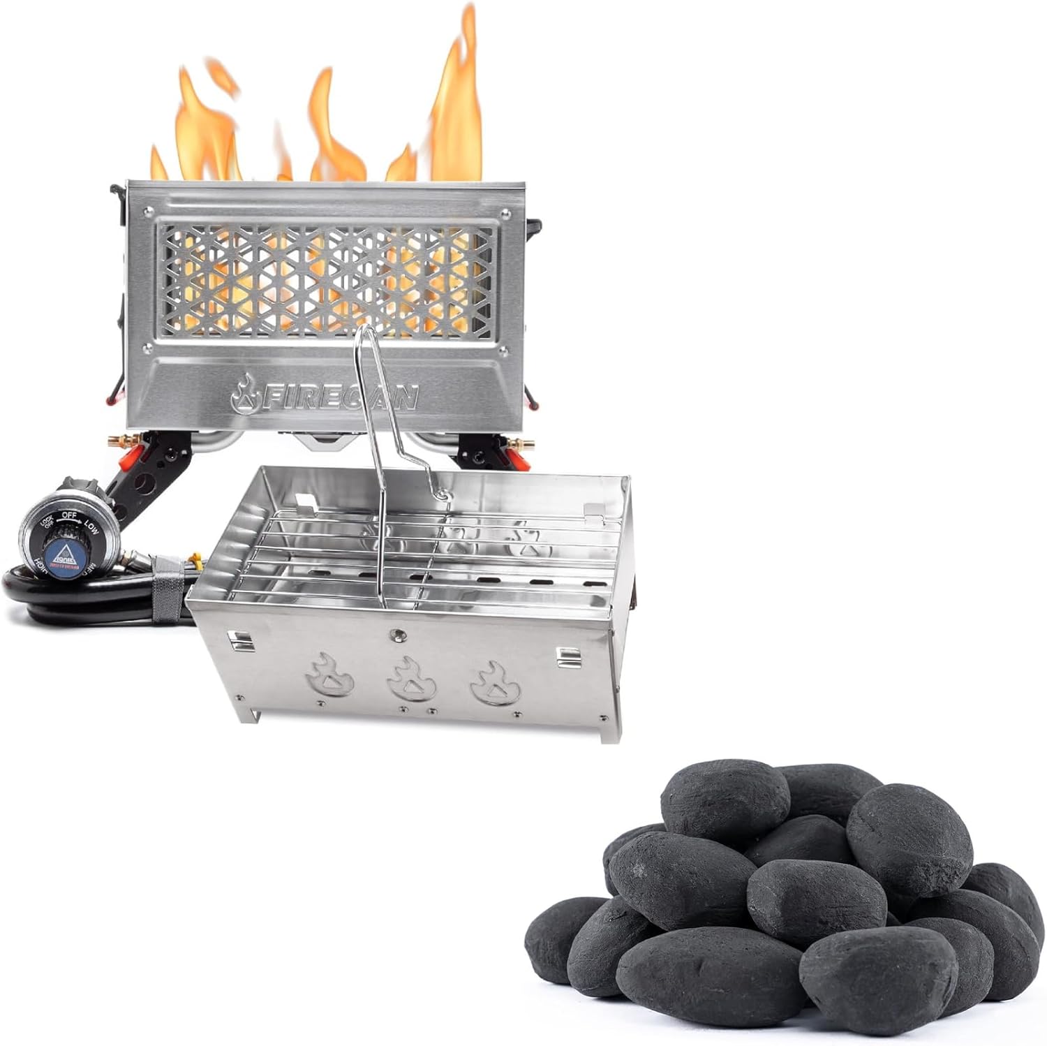 Ignik FireCan Deluxe Fire Pit + Moon Rocks