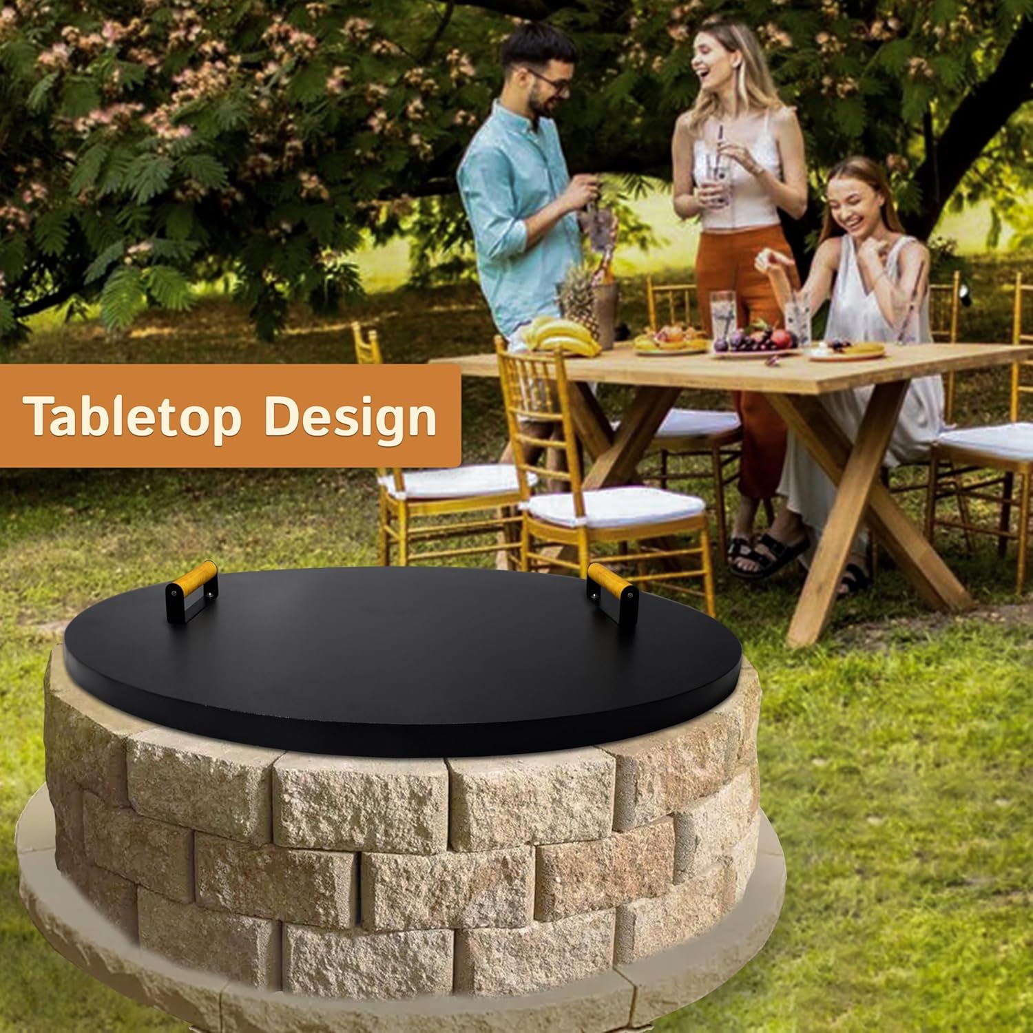 Simond Store Fire Pit Cover Round 38