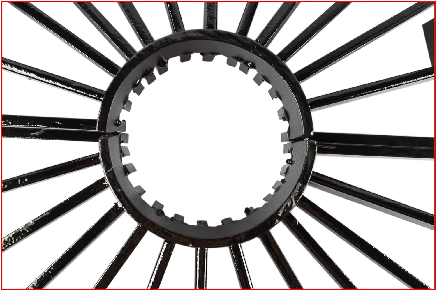 Square Wheel Fire Pit Grate Heavy Duty Steel 36x36 Inch, Includes Gloves & Poker Tool Mixizap