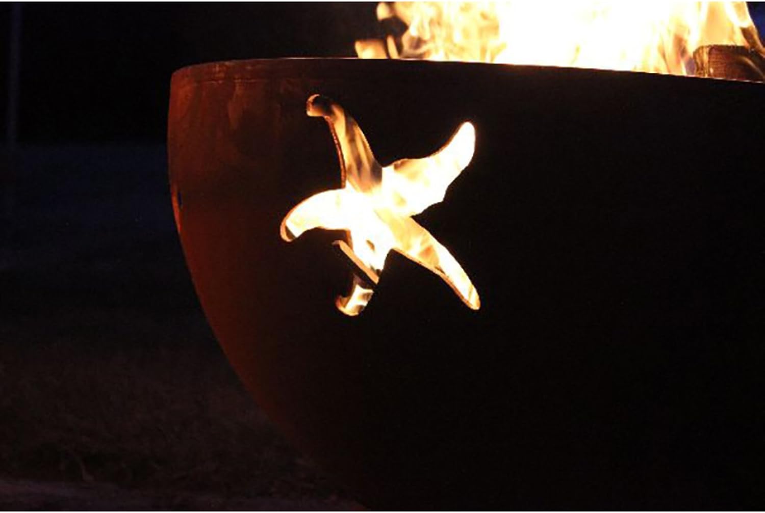 Sea Creatures Match Lit Fire Pit with Stainless Steel Burner - LP