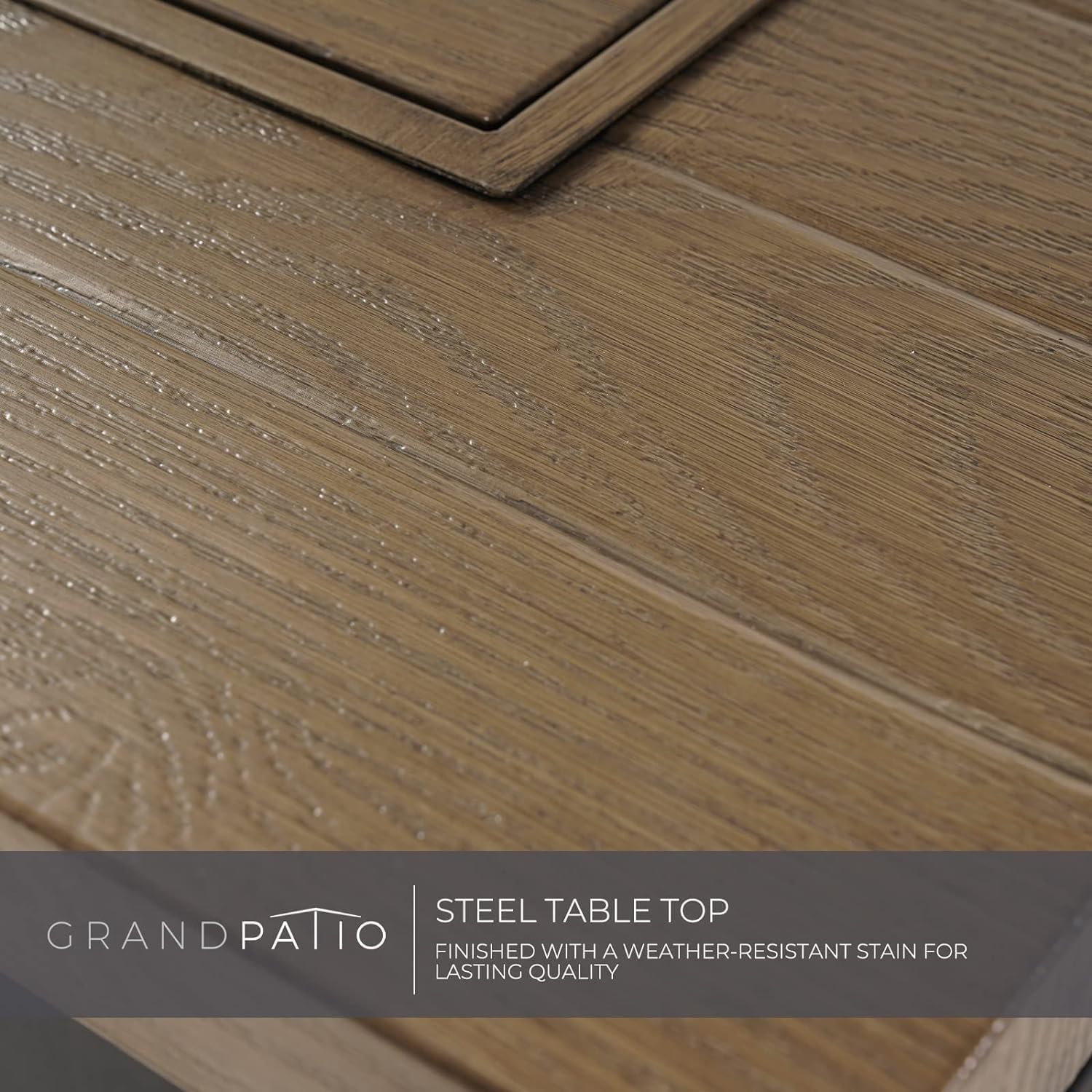 Grand patio Propane Fire Pits 28 Inch Outdoor Gas Fire Pit, 50,000 BTU Fire Table with Lid and Lava Rock, Add Warmth and Ambience to Gatherings and Parties On Patio Garden Backyard (Light Brown)