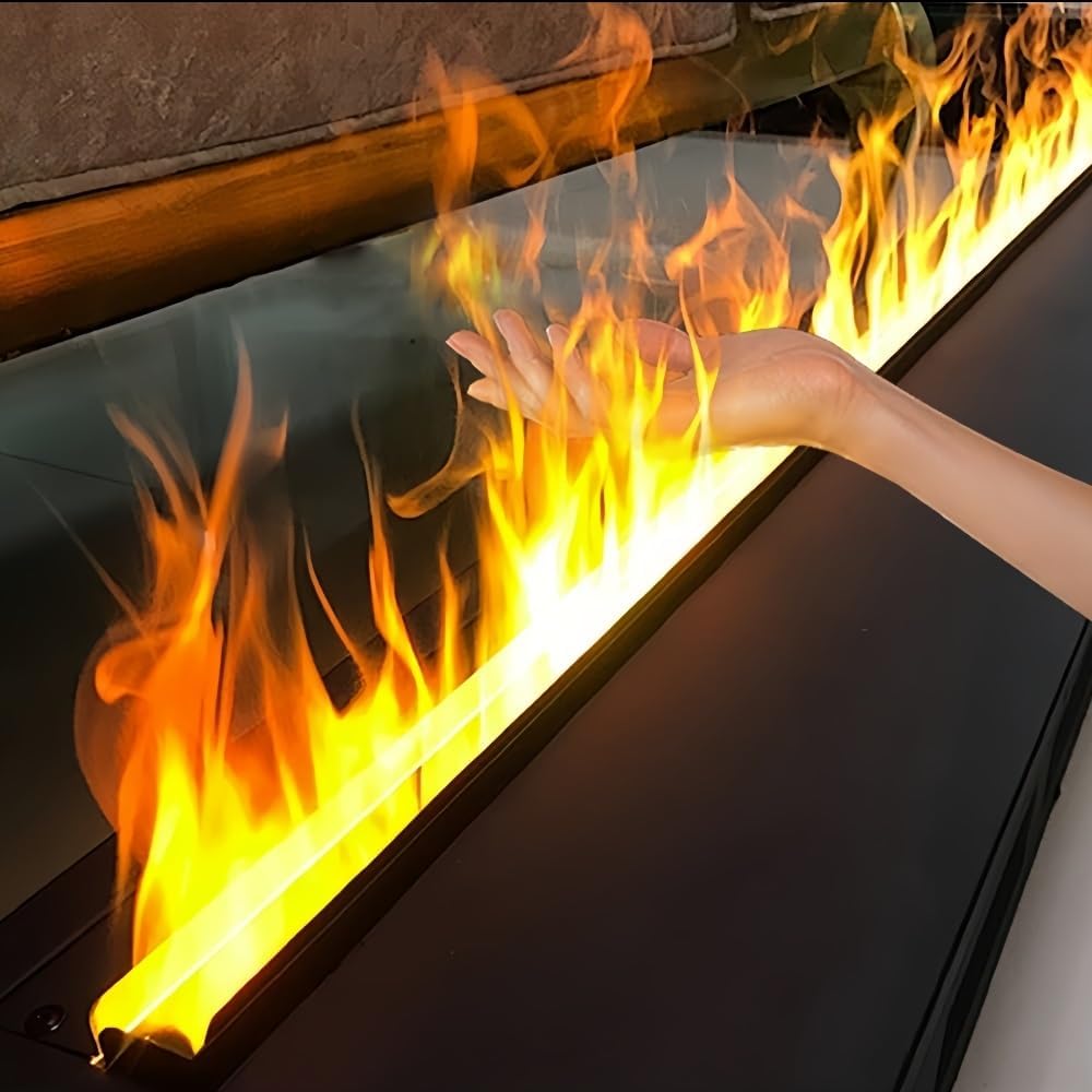 Smart Electric Fireplace, Modern Built - in Electric Fireplace, 3D Holographic Fireplace, Recessed Humidifier for Living Room Office TV Stand Units(47.2'')