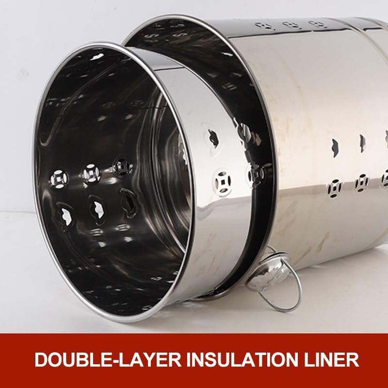 1-Pack Incinerator, Fire Pit, Incinerator Burn Barrel, Burn Cage, with Grid and Fire Hook, for Burning Yard Waste(XX-Large)