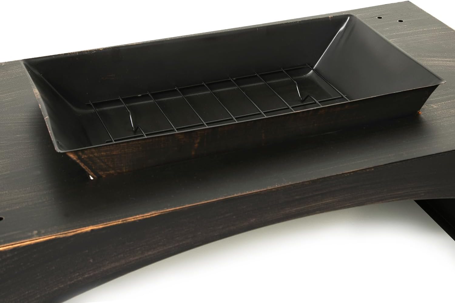 37'' Outdoor Fire Pit, Retangular Firepit with Log Storage, Poker & Tower Like Chimney Design, Firepits for Outside, Wood Burning Fire Pits, Steel Firepit, Fireplace for Bonfire & Outdoor Heating