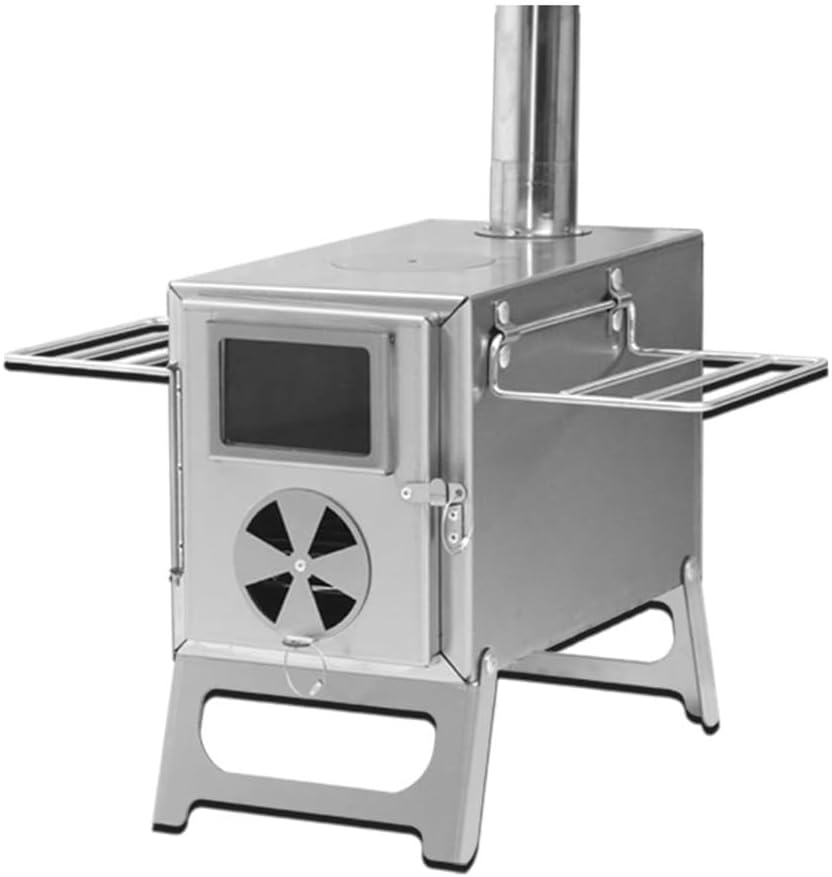 Fire Pits ﻿ Stainless Steel Wood Stove Camping Outdoor Small Heating Portable Foldable Travel Indoor and Outdoor Heating Stove Firewood stove