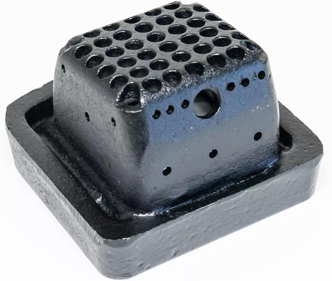 Cast Iron Burnpot Firepot for Ravelli EcoTeck Francesca Monica 070-07-001N 4x4x3h with Slightly Curved Front