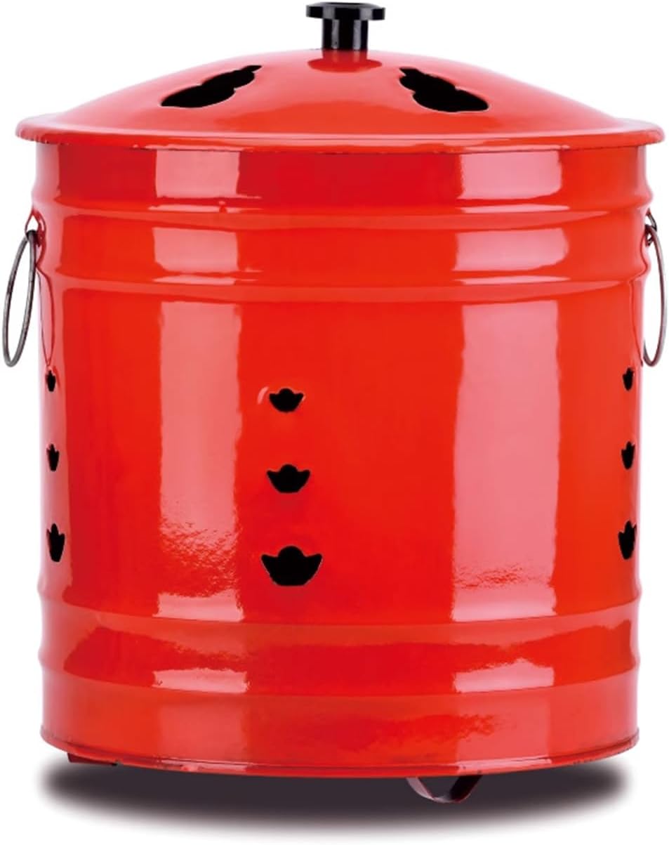 Incinerator Burn Barrel, Metal Garden Fire Pit Cage, Yard Debris Furnace, Burning Bin Bucket, for Waste, Garden, Leaf Wood, Bonfire, 35 * 35 * 35cm