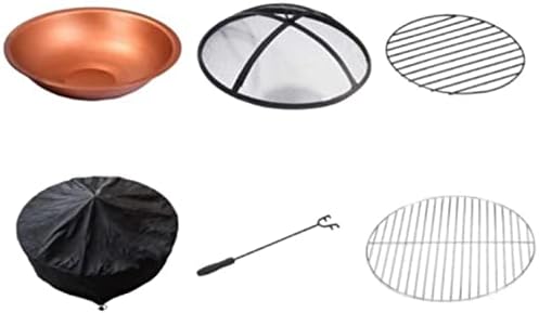 Outdoor Brazier Garden Fire Pits 36 Inch Metal Brazier Large Bonfire Wood Burning Patio Backyard Firepit Outdoor Fire Pits with Fireplace Cover for Camping Bonfire