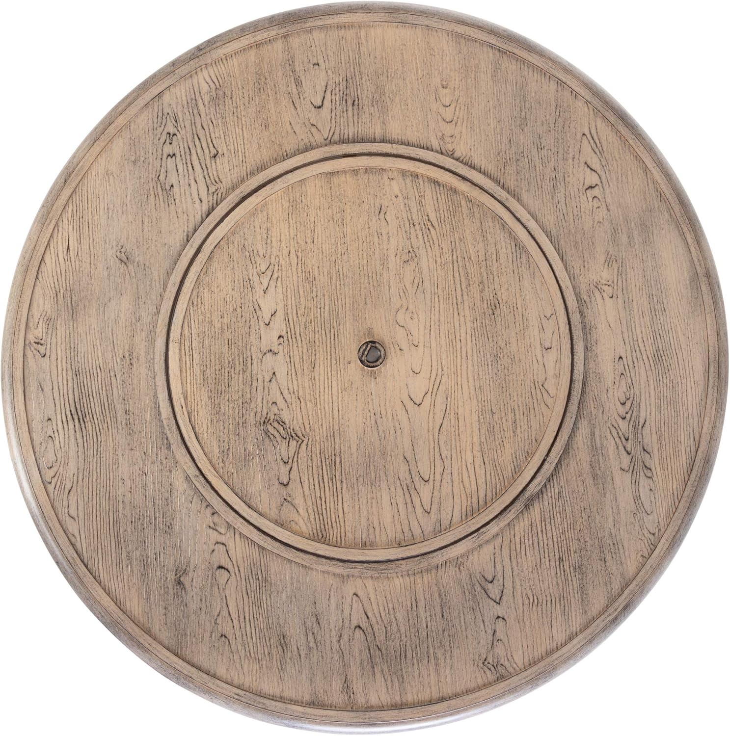 Thatcher Woodgrain Aluminum Convertible Gas Fire Pit Table 55,000 BTU Outdoor Portable with Fire Bowl Lid, Nylon Weather Cover & Clear Fire Glass - Driftwood Finish - Round - 42