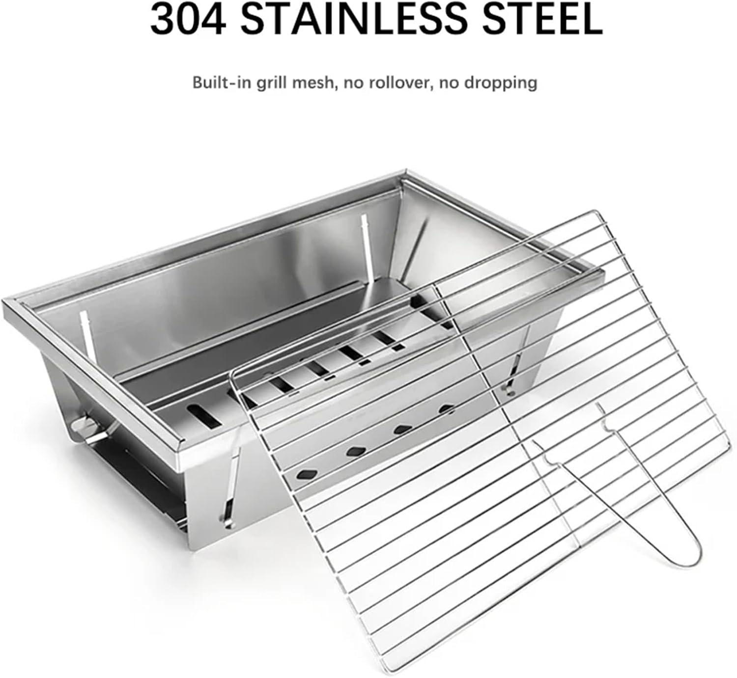 Portable Fire Pit | Heat-Resistant Windproof Outdoor Cookware - Portable Charcoal Grill | for Hiking Garden Balcony Backyard Patio Traveling Picnic Party Bonfires