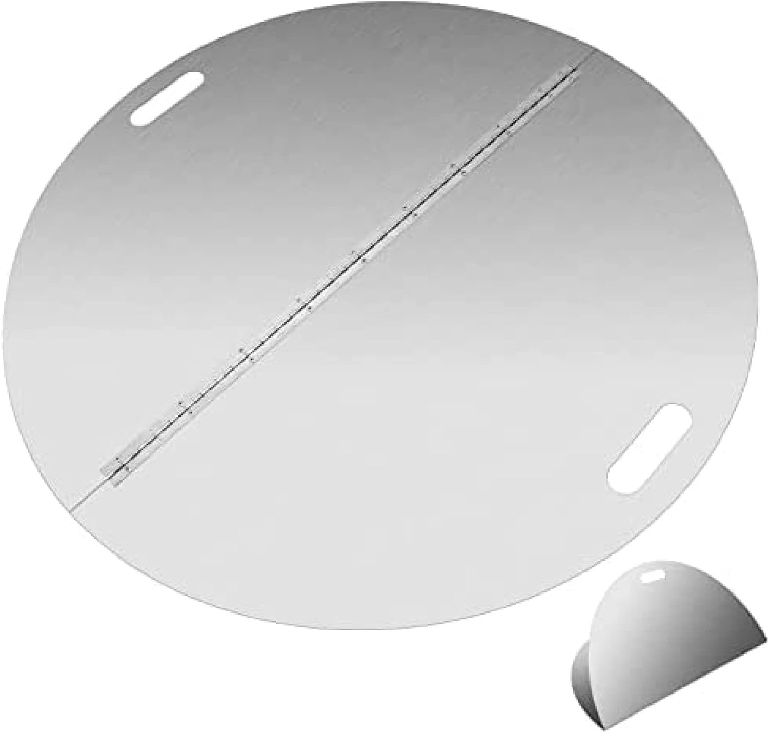 Fire Pit Lid 1.5mm Thick 430 Stainless Steel Burner Cover Round Lid for Drop-in Fire Pit Pan,40inch