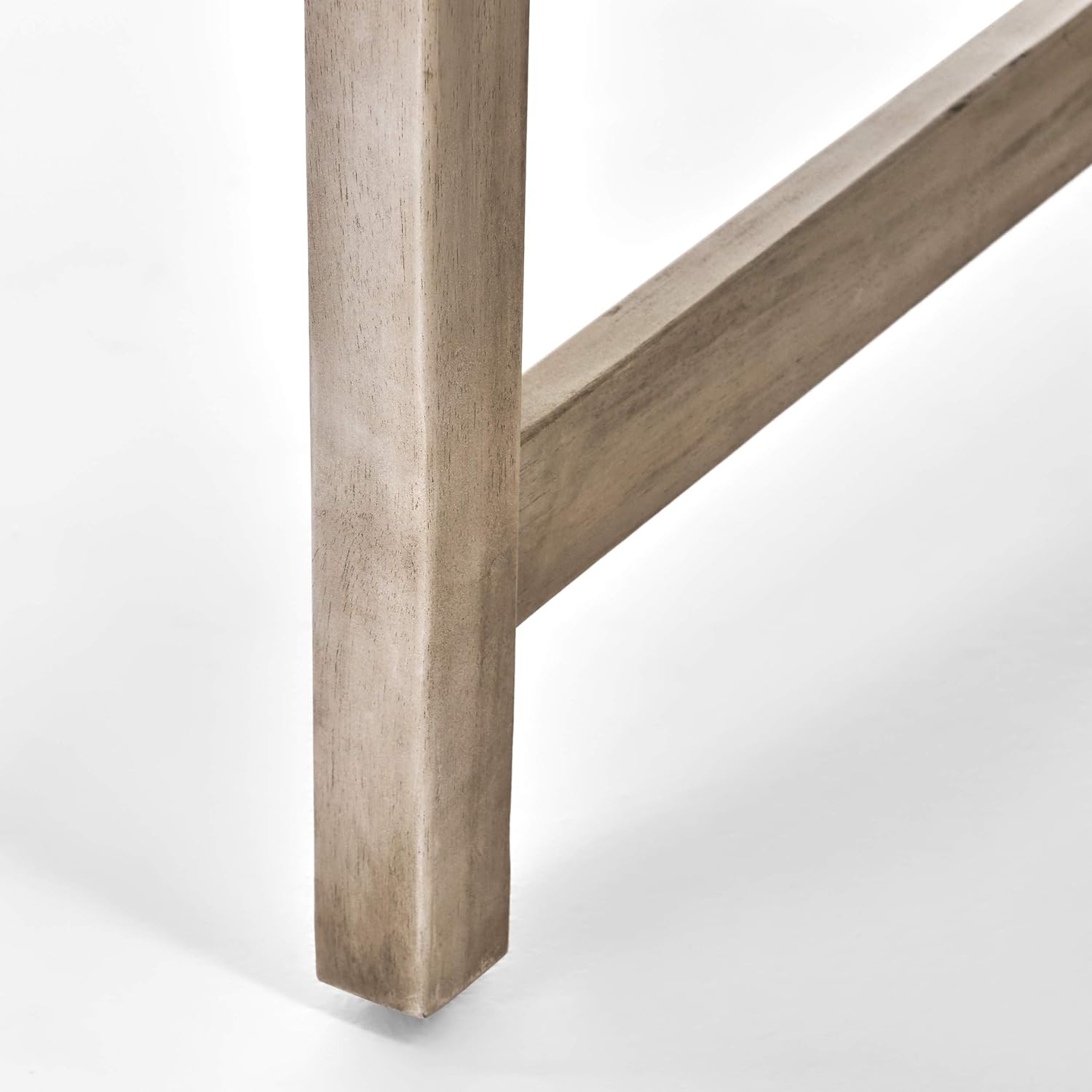 GDFStudio Outdoor 4 Piece Wood and Wicker Club Chair Set with Fire Pit, Light Gray with Mixed Black and Brown