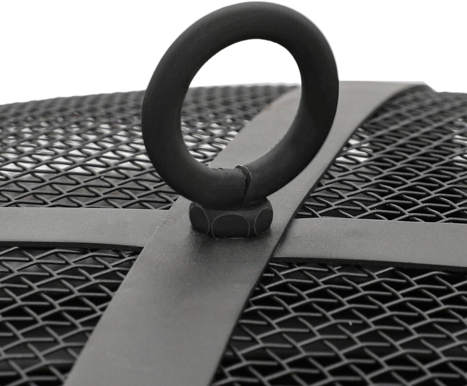 Magshion 32 Inch Fire Pit, Round Wood Burning Outdoor Firepit with Mesh Cover, Fire Poker, Grate, Maple Leaf Cutout Design, for Backyard Bonfire Picnic Party