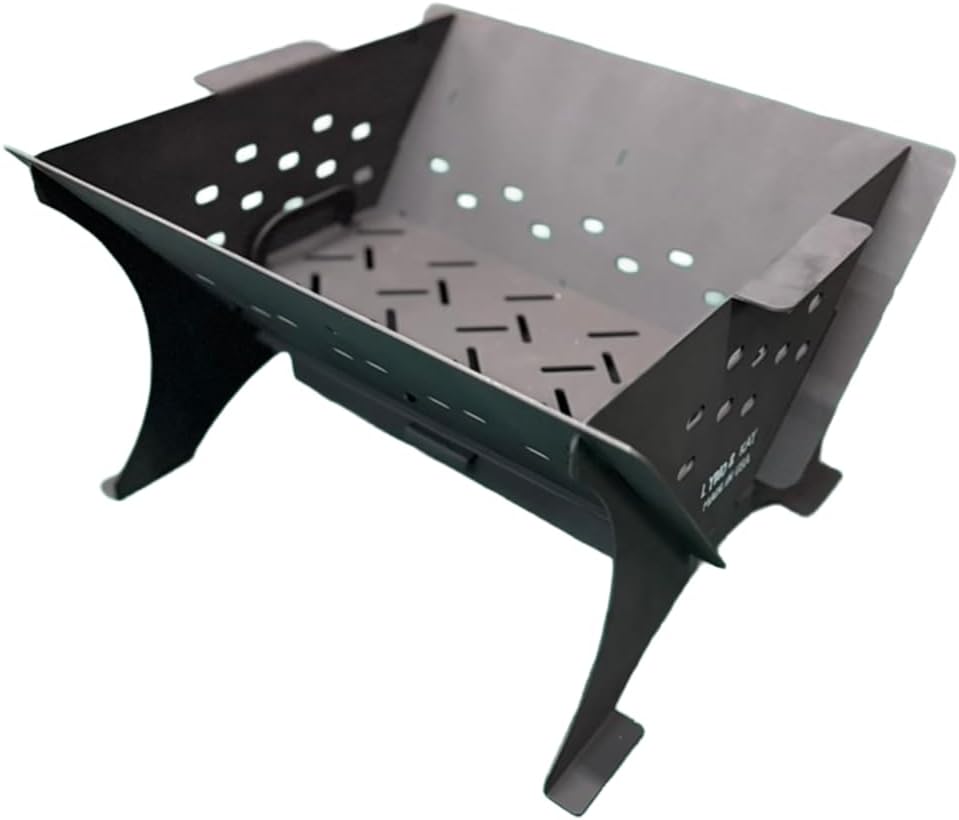 Portable Fire Pit – 32”x20”x14” – Portable with Removable Ash Tray – Ultra Compact Foldable Design – Portable Folds Flat Made in The USA