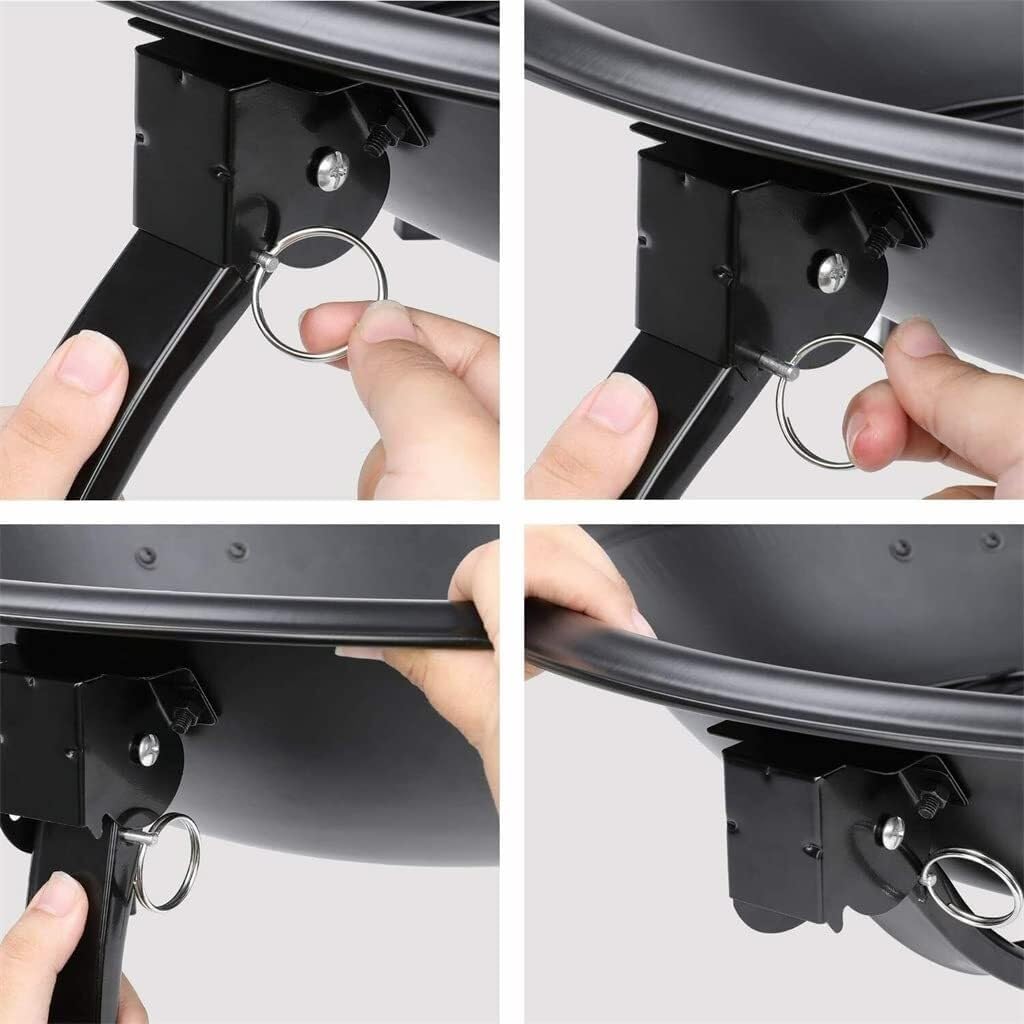 Portable BBQ Grill Heater Fire Pit Charcoal Stove for Outdoor Camping, Picnic, Patio, with Spark Guard, Foldable Legs, and Protective Grille