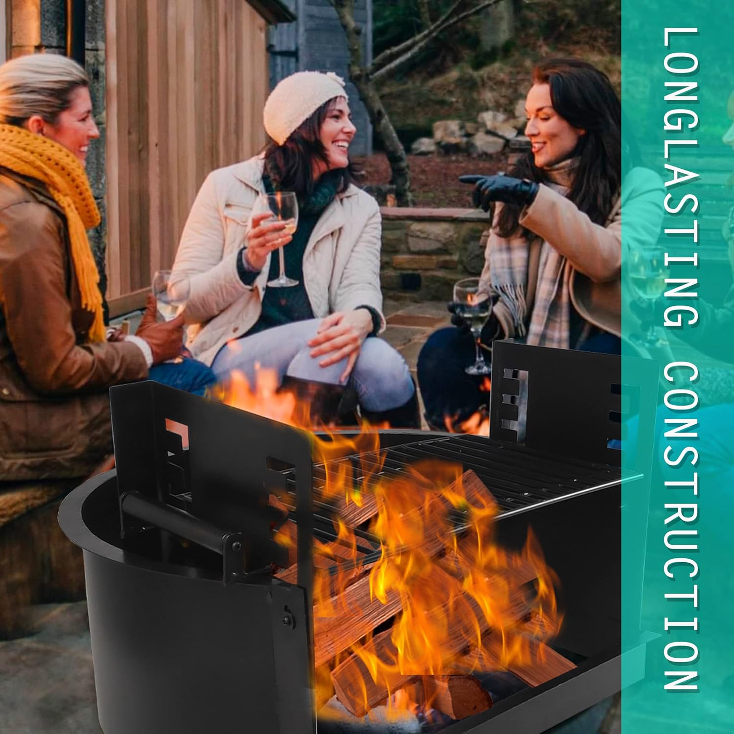Wood Burning Fire Pits for Outside - Alloy Steel 31