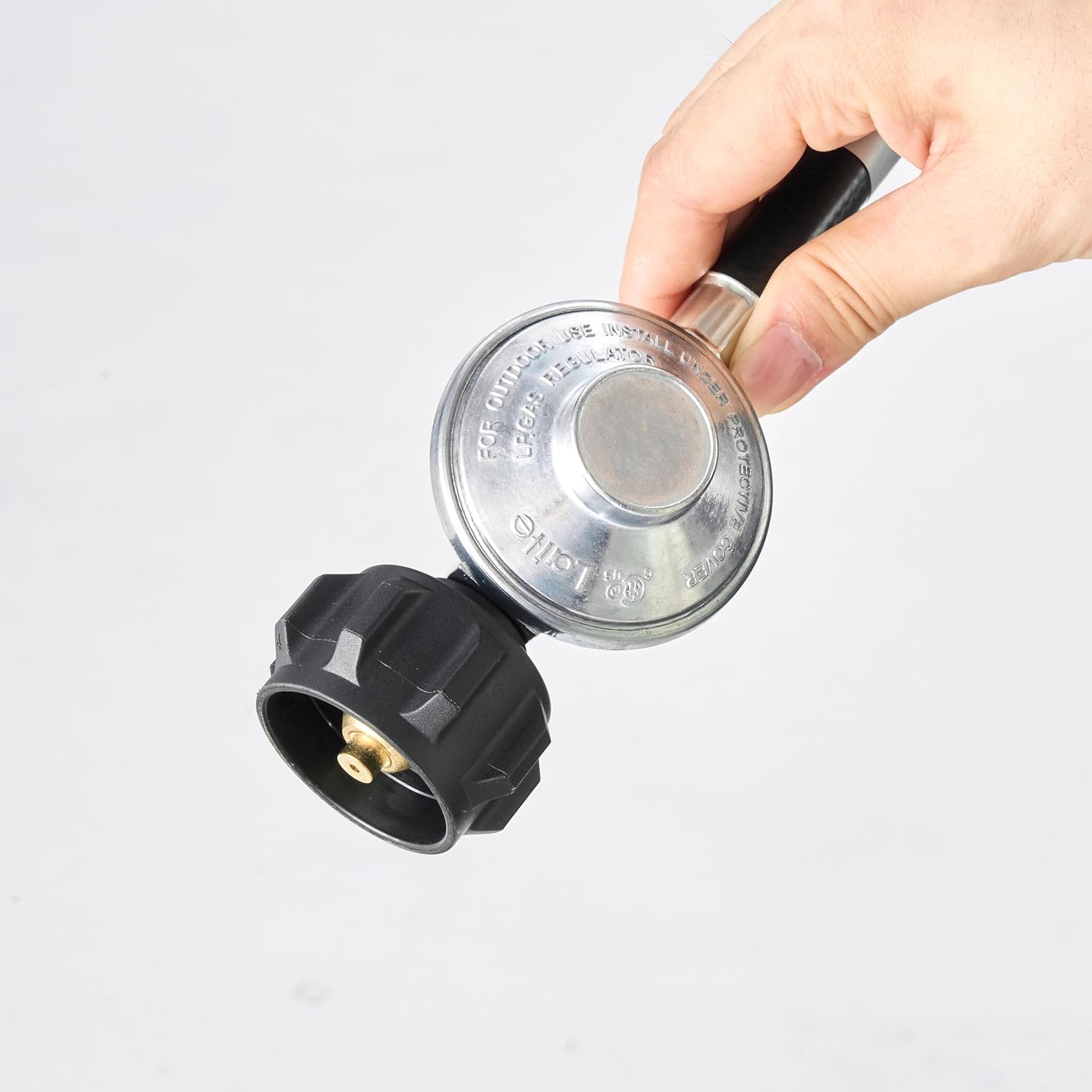 Rectangular Outdoor Propane Gas Fire Pit Table 50,000 BTU Propane with Lava Rock Filler