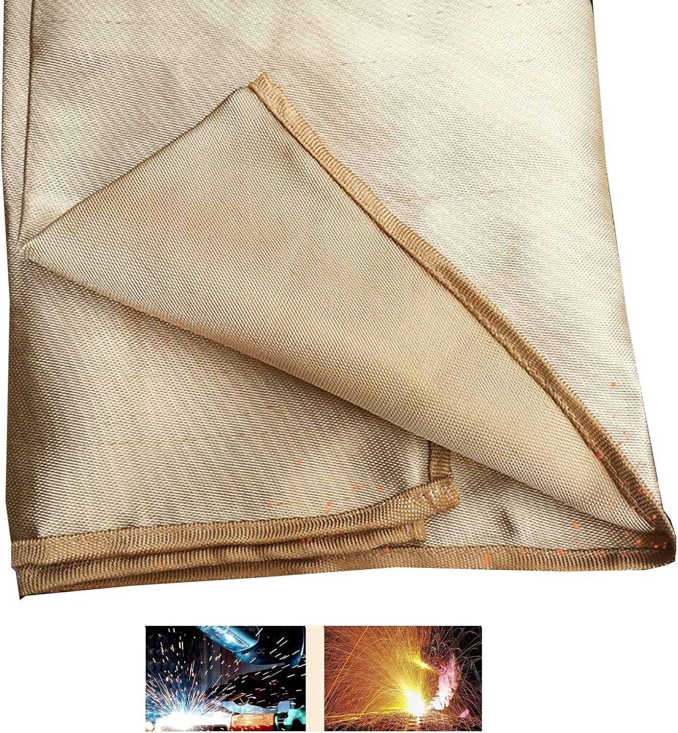 Tarp, Fire Pit Mat, Fireproof Mat Heat Resistant Protector Mat for Decking BBQ Grill Garden Ground Patio Lawn Beach Camping Fire Pit Accessories (Color : Beige, Size : 2x2m)