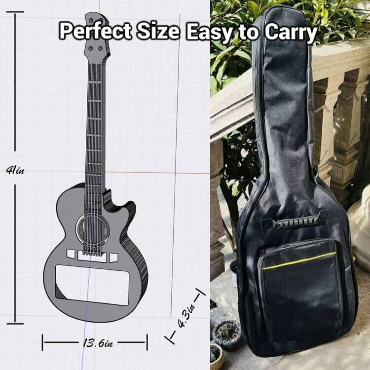 Portable Outdoor Solo Stove Fire Pit Brazier, Personalize Wood Burning Smokeless Fireplace Stainless Steel Guitar Style Firepit with Carry Bag for Camping Party Patio Yard Garden Picnic Bonfire