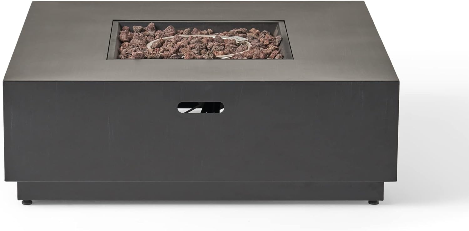 40'' Square Iron FIRE Pit 50 000 BTU (Tank Cover not Included)