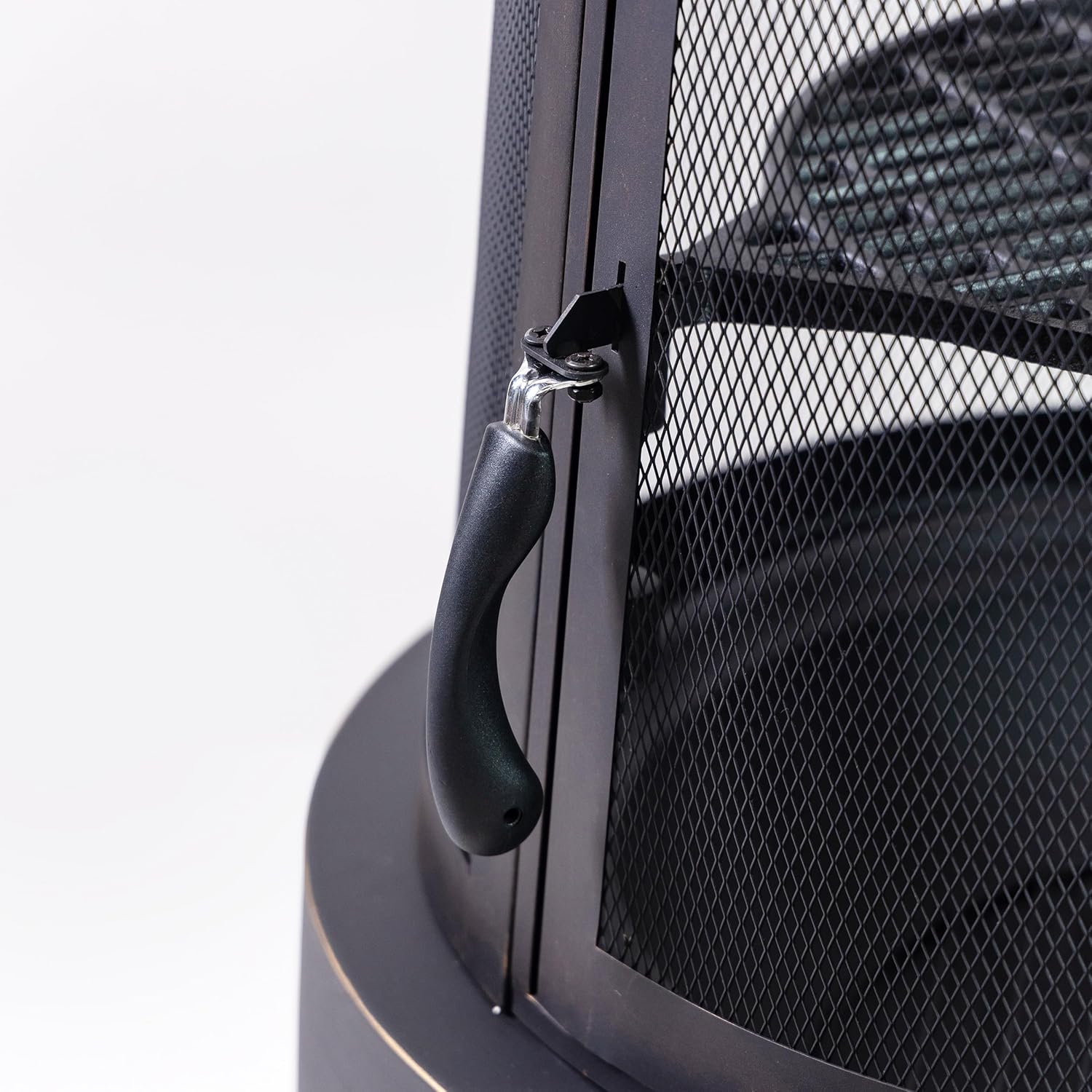 Deko Chimney Wood Burner Firepit with PVC Cover - Outdoor BBQ Fire Pit with Adjustable Cast Iron Grill - Smokeless Patio Fire Pit - Fire Space Heater - Portable Firepit for Camping Bonfire & Barbecue