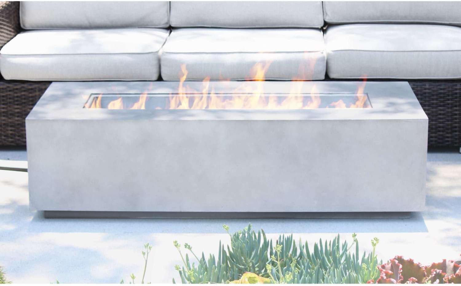 Concrete Propane Outdoor Fire Pit Coffee Table