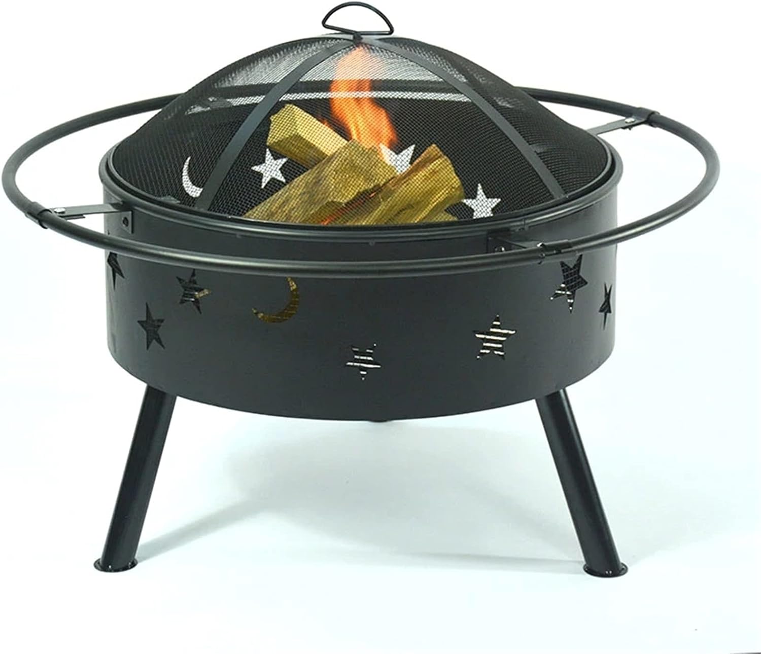 Outdoor Fire Brazier Outdoor Party Household Barbecue Oven Bonfire Stove Charcoal Stove Heating Basin BBQ Fire Pit Easy to Use (Color : Black Size : 84x84x55cm) (Black 84x84x55cm)