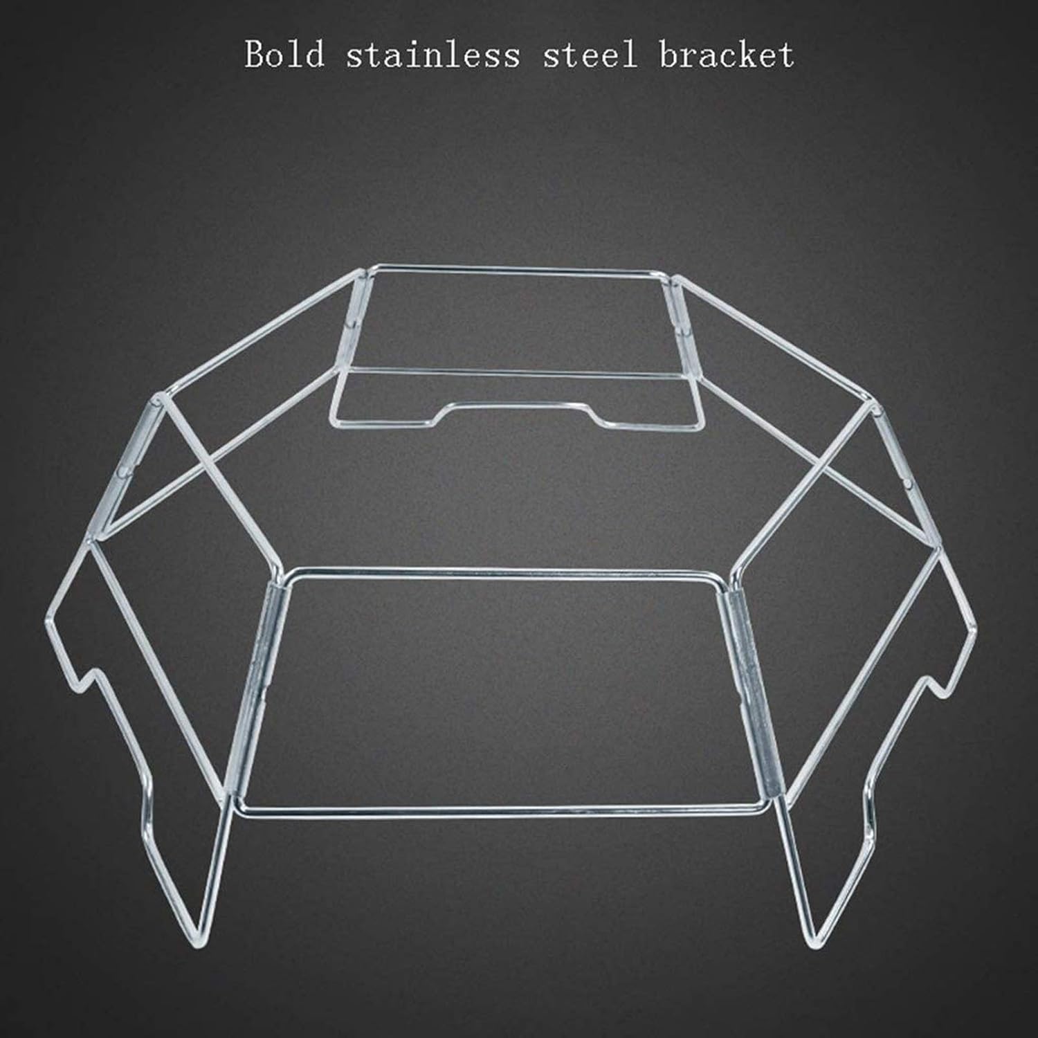 Fire Pits,Camping Stove Stainless Steel Outdoor Grill,Outdoor Garden Terrace Heater Camping Bowl Barbecue Brazier,Length 45.5cm,Height 23cm,Folding Size 50x32cm,(with Carry Bag)