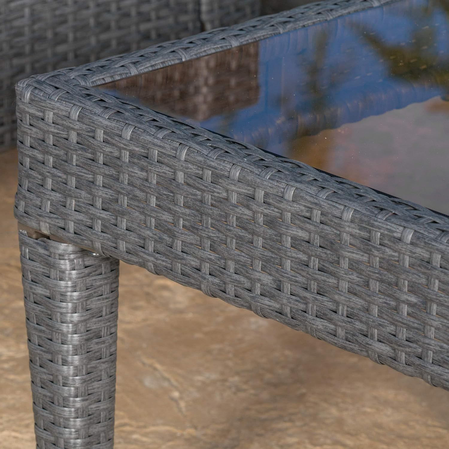 Great Deal Furniture Outdoor Wicker Furnitures Patio Chat Set (Piece of 5)