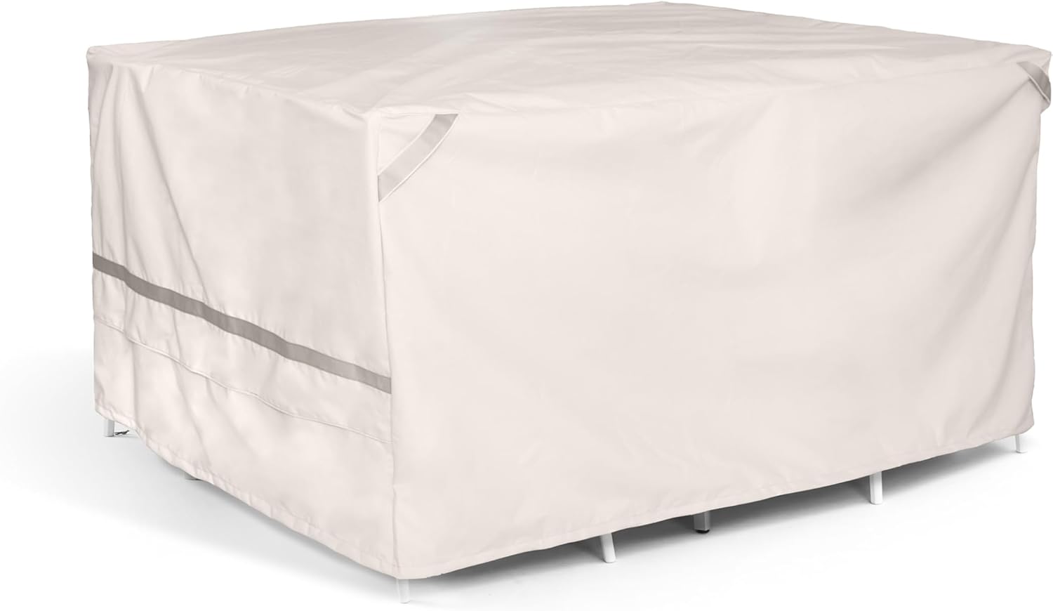 Covermates Square Firepit/Chair Set Cover - Weather Resistant Outdoor Cover, Fire Pit with Water-Resistant Chair Covers for Patio, Prestige 900D Polyester, Square 66W x 66D x 30H, Stone