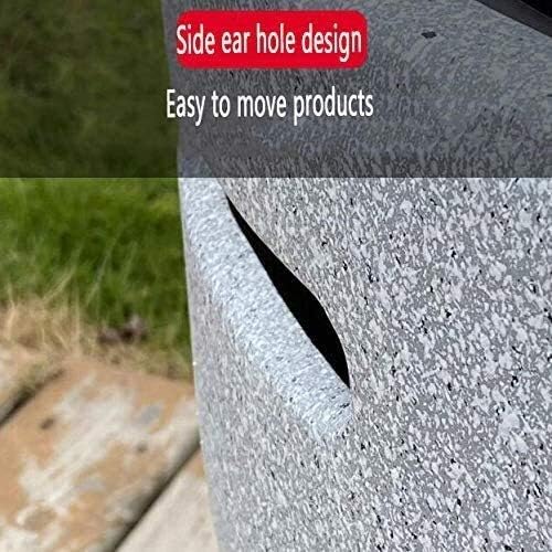 Fire Pits Outdoor Wood Burning Firepits for Outside,Patio Fire Steel BBQ Grill,Heat-Resistant Coating,Stone Texture,Magnesium Oxide Material with Cover BBQ Cooking for Outside Camping