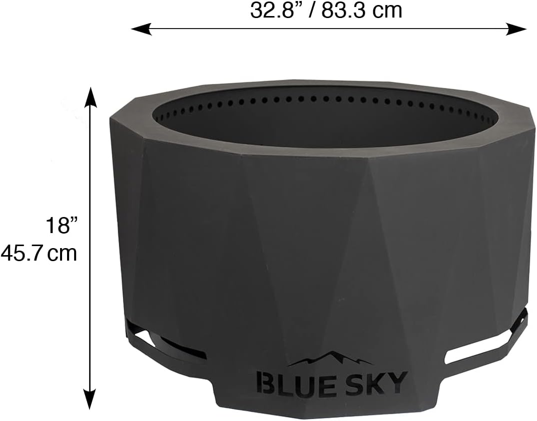 The Mammoth Smokeless Patio Fire Pit with Spark Screen and Screen Lift