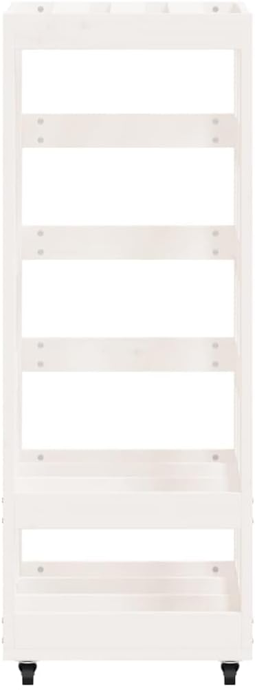 Fire Pits & Outdoor Fireplaces Log Holder with Wheels White 15.7