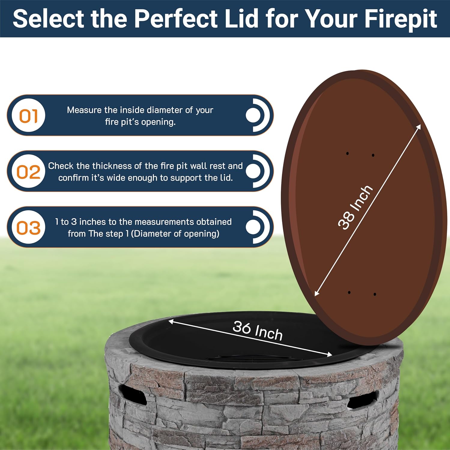 Febtech Outdoor Fire Pit Lid 38