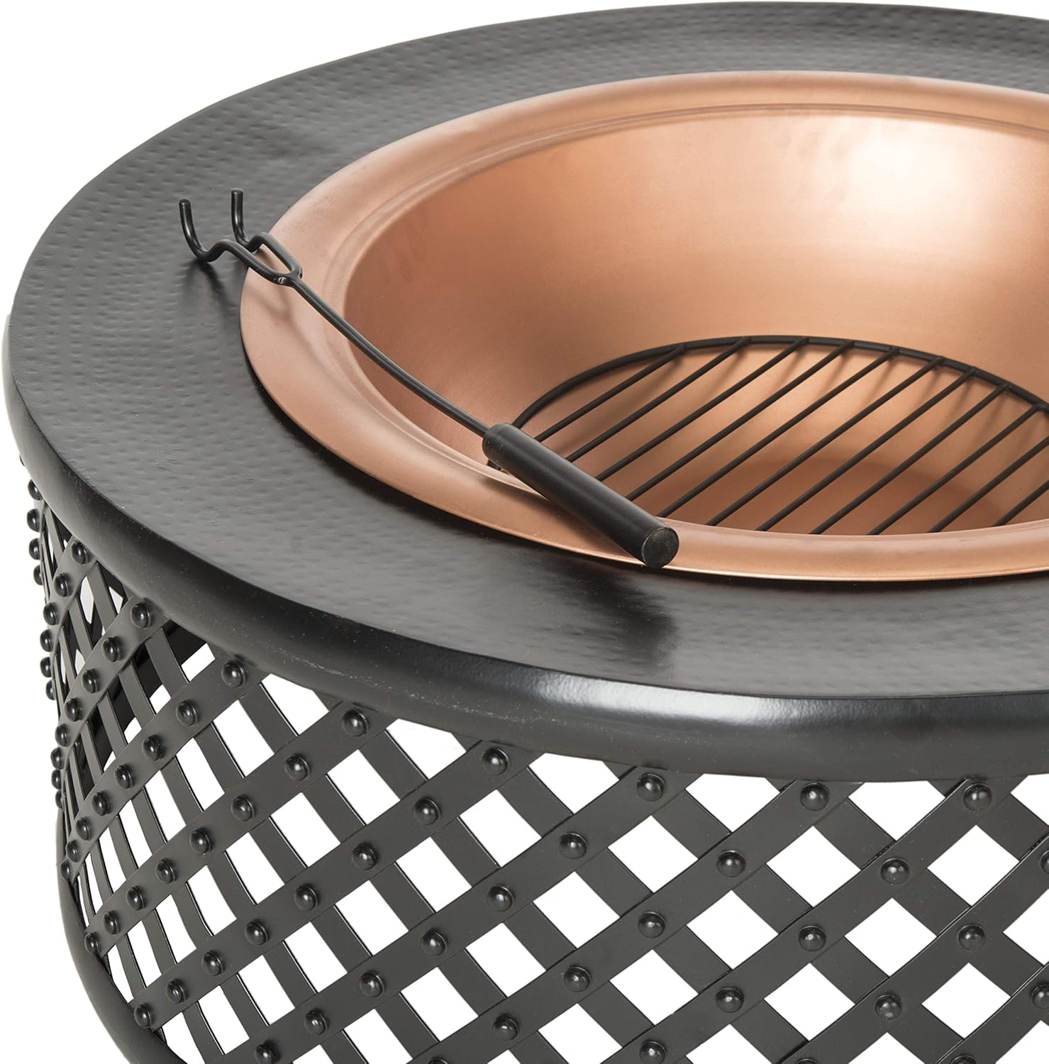 Safavieh Outdoor Collection Jamaica, Copper and Black Fire Pit,