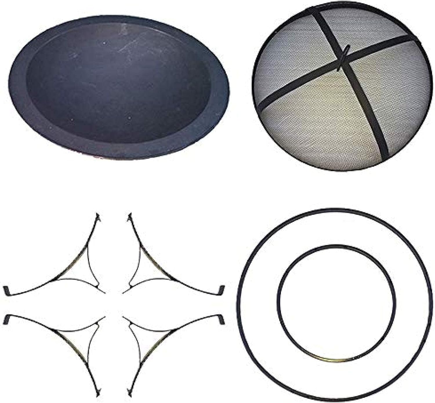 Fire Pit BBQ Grill Fire Bowl Wood Burner Camping Bonfire Garden Patio Outdoor Pit Patio Brazier with Mesh