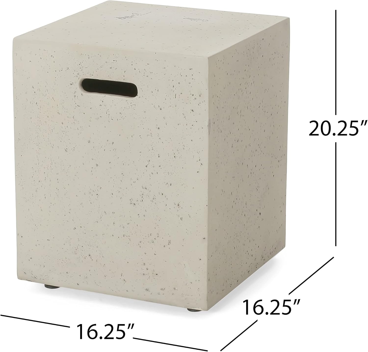 Christopher Knight Home Nicola Outdoor 40 Inch Rectangle Fire Pit, Light Gray