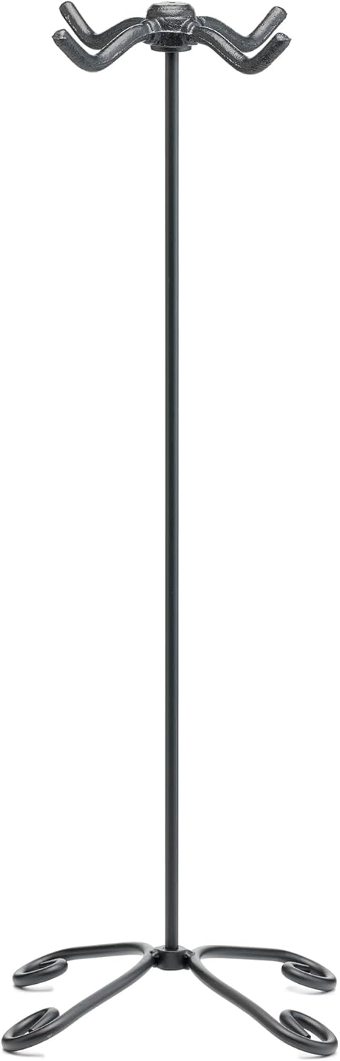 UniFlame 5-Piece Black Wrought Iron Fireplace Tools Set with Ring Handles (F-1187B)