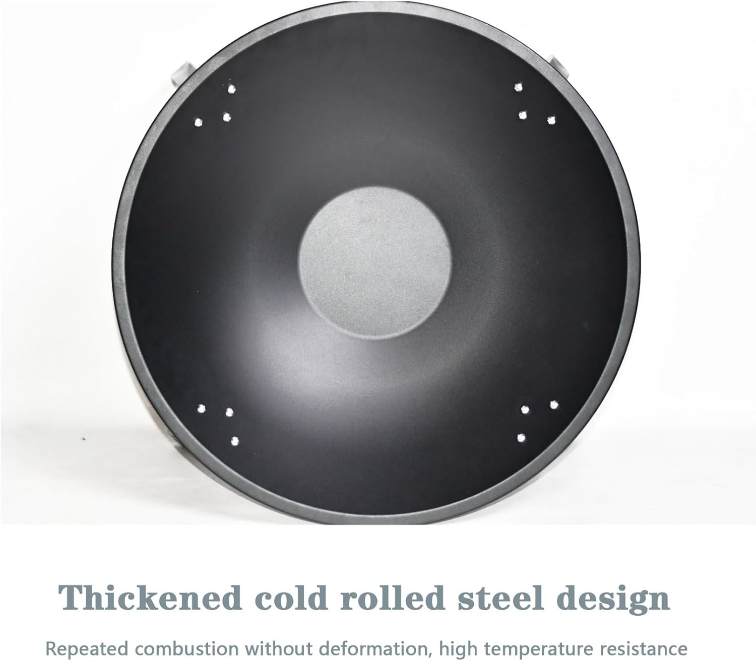 Collapsible Fire Pit,Fire Brazier,with Spark Guard,Storage Bag,for Terrace,Charcoal Fire,Heating,Diameter 55cm,Steel,Black